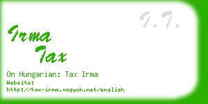 irma tax business card